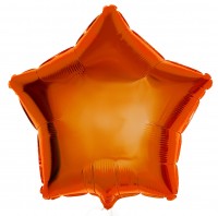 Шар (18''/46 см) Звезда, Темно-оранжевый, 1 шт.