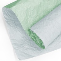 Упаковочная бумага (0,7*5 м) Эколюкс, Морской перламутр/Салатовый, 1 шт.