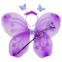 Набор Фея (крылья, ободок, волшебная палочка), Фиолетовый