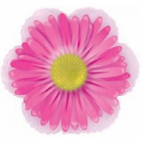 Шар (14''/36 см) Мини-фигура, Маргаритка, Розовый,  шт.