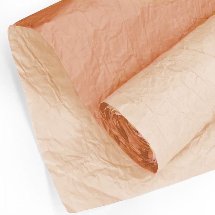 Упаковочная бумага (0,7*5 м) Эколюкс, Кофейный/Персиковый, 1 шт.