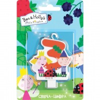 Свеча Цифра 3, Бен и Холли, 8 см