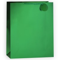 Пакет подарочный Однотонный, Зеленый, 26*32*13 см