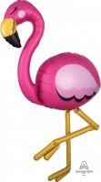 Шар (68''/173 см) Ходячая Фигура, Фламинго, в упаковке 1 шт.