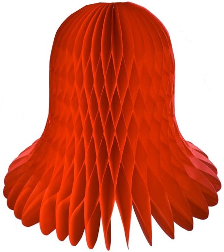 Бумажный колокол Красный (8''/20 см)