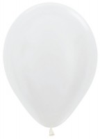 Шар (10''/25 см) Белый (405), перламутр, 100 шт.