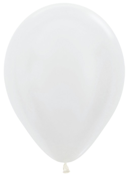 Шар (10''/25 см) Белый (405), перламутр, 100 шт.