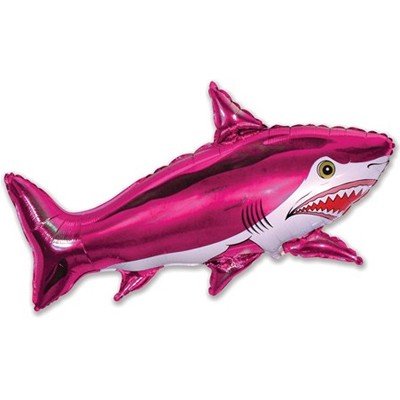 Шар (42''/107 см) Фигура, Страшная акула, Фуше, 1 шт.