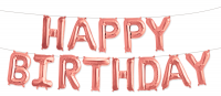 Набор шаров-букв (16''/41 см) Мини-, Надпись "Happy Birthday", Розовое Золото, в упаковке 1 шт.