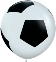 Шар (36''/91 см) Футбольный мяч, Белый (005), пастель, 5 ст, 1 шт.