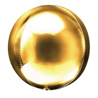 Шар (20''/51 см) Сфера 3D, Золото, 1 шт.