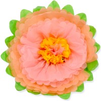 Бумажный цветок Персиковый/Розовый (20''/51 см)