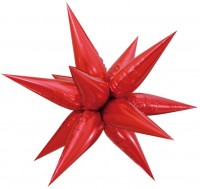 Шар (26''/66 см) Фигура, Звезда составная, Красный, 1 шт.
