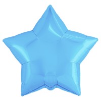 Шар (18''/46 см) Звезда, Холодно-голубой, 1 шт.