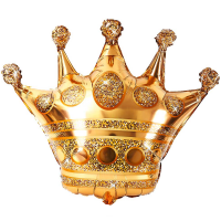 Шар (36''/91 см) Фигура, Корона, Золото, 1 шт.