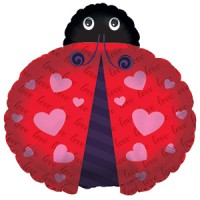 Шар (24''/61 см) Фигура, Божья коровка (любовь), Красный, 1 шт.