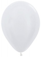 Шар (12''/30 см) Белый (405), перламутр, 100 шт.