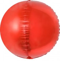 Шар (24''/61 см) Сфера 3D, Красный, 1 шт.