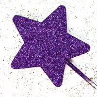 Фигура из пенопласта, Звезда, Фиолетовый, Металлик, 6 см, 1 шт.