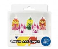 Свечи фигурные, Принцессы и Замок, 5 шт