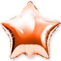 Шар с клапаном (10''/25 см) Мини-звезда, Оранжевый, 1 шт.
