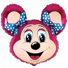 Шар (14''/36 см) Мини-фигура, Лолли-Маус, Фуше, 1 шт.