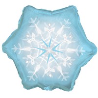 Шар (20''/51 см) Фигура, Снежинка, Голубой, 1 шт.