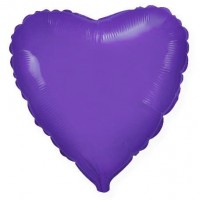 Шар (32''/81 см) Сердце, Фиолетовый, 1 шт.