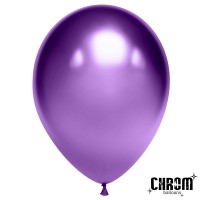 Шар (12''/30 см) Фиолетовый, хром, 50 шт.