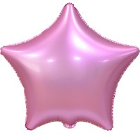 Шар (18''/46 см) Звезда, Розовый, Сатин, в упаковке 5 шт.