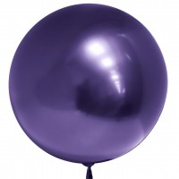 Шар (18''/46 см) Сфера 3D, Deco Bubble, Фиолетовый, Хром, 10 шт.