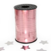 Лента (0,5 см*250 м) Матовый розовый, Металлик, 1 шт.