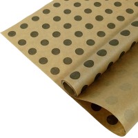 Упаковочная бумага Крафт 40гр (0,72 х 10 м) Серые точки, 1 шт