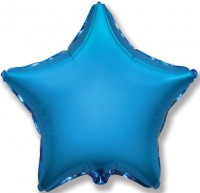 Шар (9''/23 см) Мини-звезда, Синий, 1 шт.
