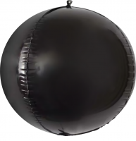 Шар (24''/61 см) Сфера 3D, Черный, 1 шт.