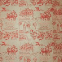 Упаковочная бумага Крафт 78гр (0,7 х 8,5 м) Венеция, Красный, 1 шт
