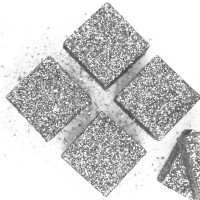 Фигура из пенопласта, Кубик, Серебро, Металлик, 5 см, 6 шт.