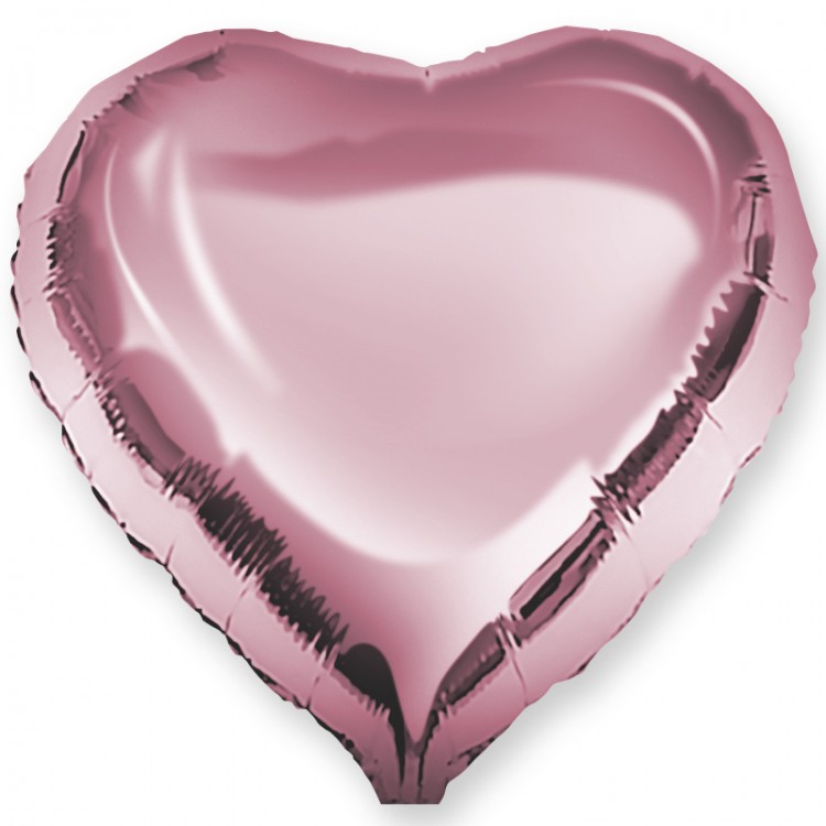 Шар с клапаном (10''/25 см) Мини-сердце, Розовый, 1 шт.