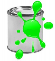 Краска для печати на воздушных шарах, Зеленый, флуоресцентный, 870 мл