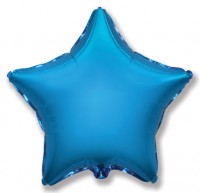 Шар (4''/10 см) Микро-звезда, Синий, 1 шт.