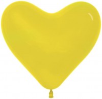 Сердце (6''/15 см) Желтый (020), пастель, 100 шт.