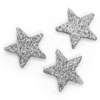 Фигура из пенопласта, Звезда, Серебро, Металлик, 5 см, 3 шт.