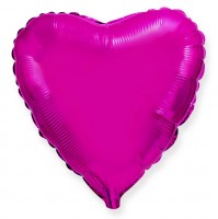 Шар (32''/81 см) Сердце, Пурпурный, 1 шт.
