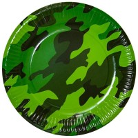 Тарелки (9''/23 см) Камуфляж, Военный, 6 шт.