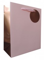 Пакет подарочный, Розовый, 23*18*10 см, 1 шт.