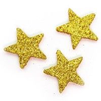 Фигура из пенопласта, Звезда, Золото, Металлик, 5 см, 3 шт.