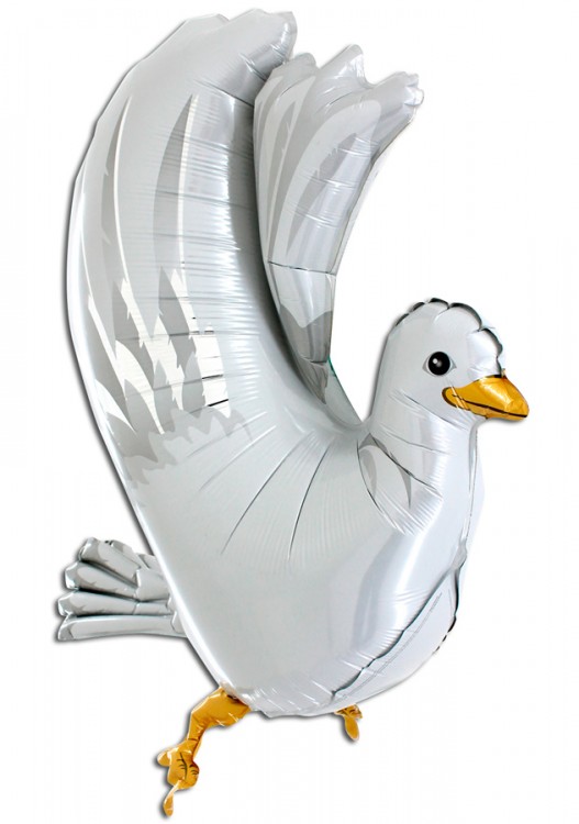 Шар (37''/94 см) Фигура, 3D Голубь, 1 шт.
