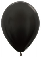 Шар (12''/30 см) Черный (580), металлик, 100 шт.