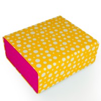 Коробка на магнитах (складная), Желтый, 15*18*7 см