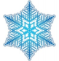 Наклейка "Снежинка, №11М", 10 шт.